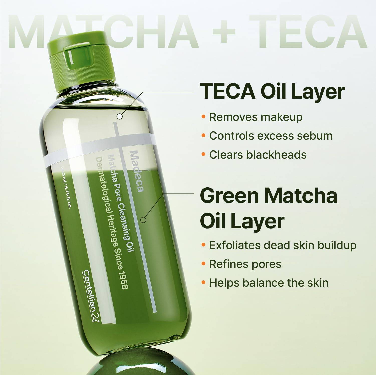 CENTELLIAN 24+ Madeca Matcha Pore Cleansing Oil 200ml product image