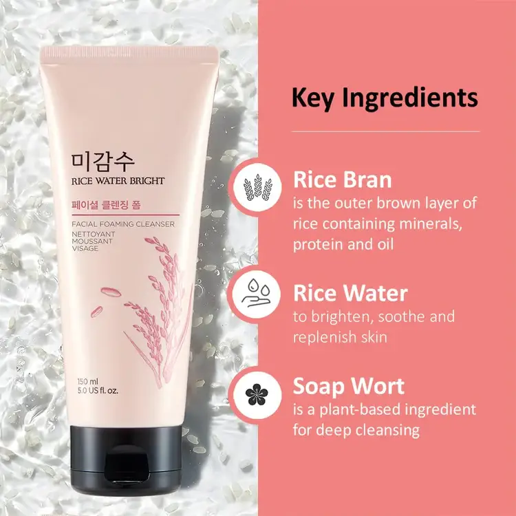 The Face Shop Rice Water Bright Foaming Cleanser 150 ml product image