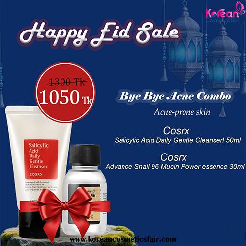 COSRX Salicylic Acid Cleanser 50ml and COSRX Advanced Snail 96 Mucin Essence Combo offer product image