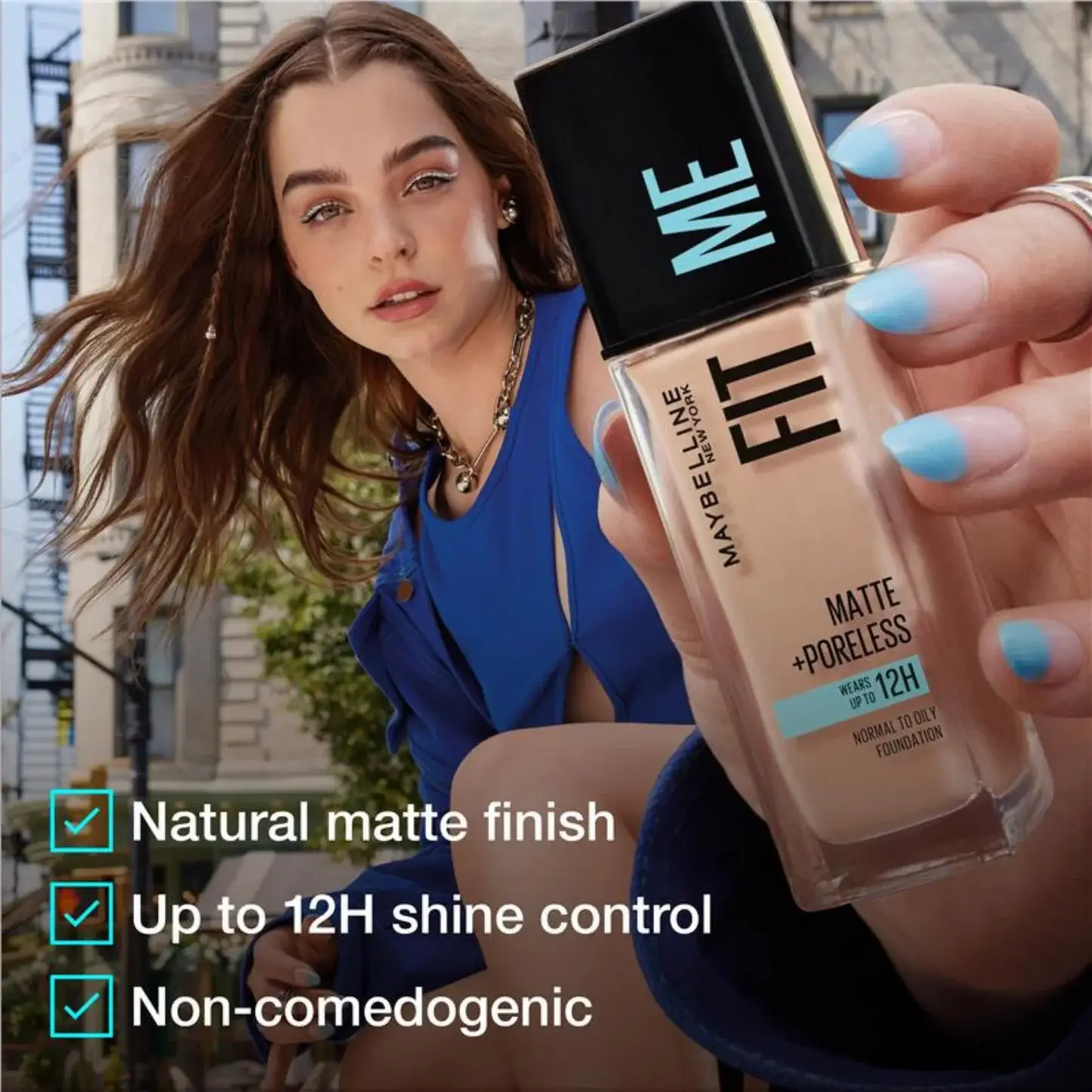Maybelline Fit Me Matte + Poreless Foundation- Warm Nude 128 product image