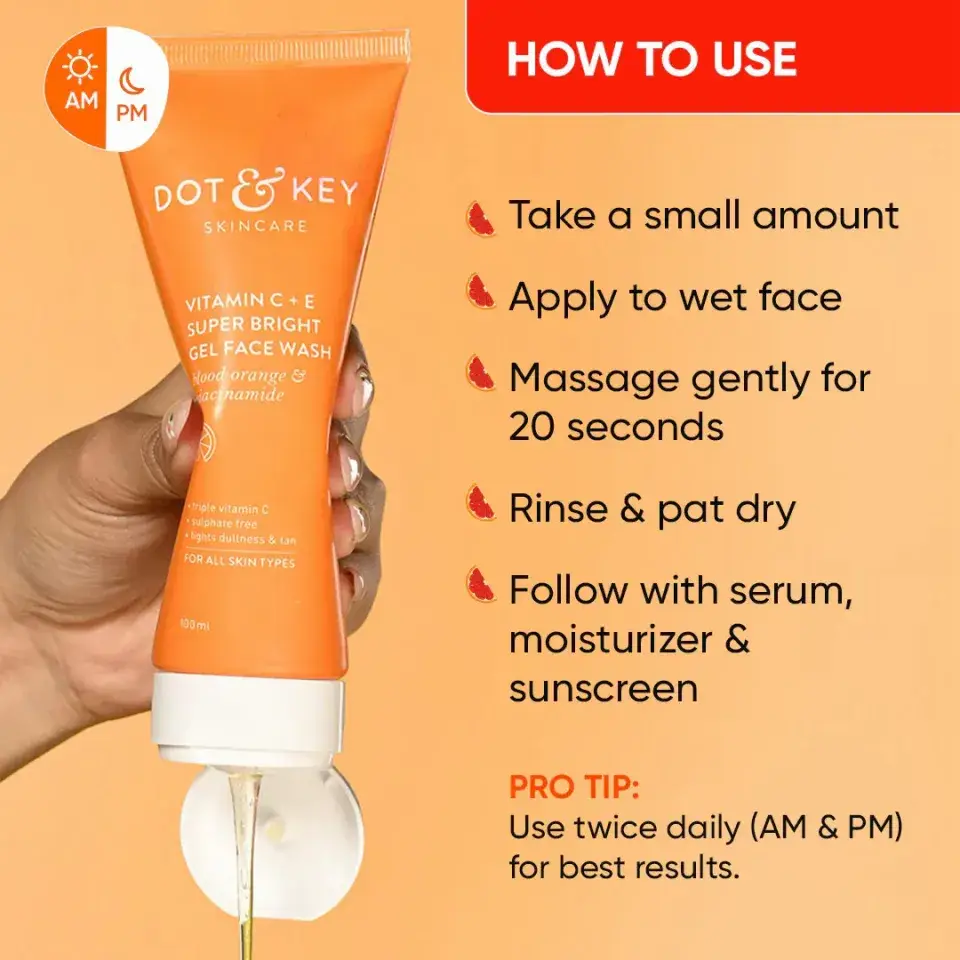 DOT & KEY Vitamin C + E Super Bright Gel Face Wash 100ml product image