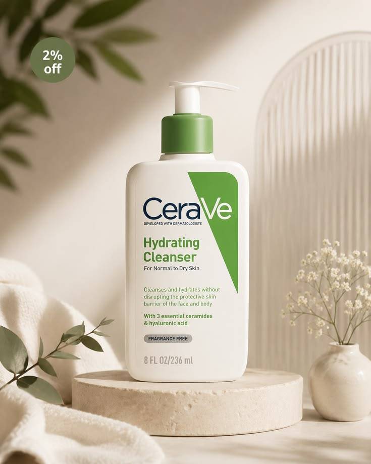 Cerave Hydrating Cleanser For Normal To Dry Skin 236ml product image