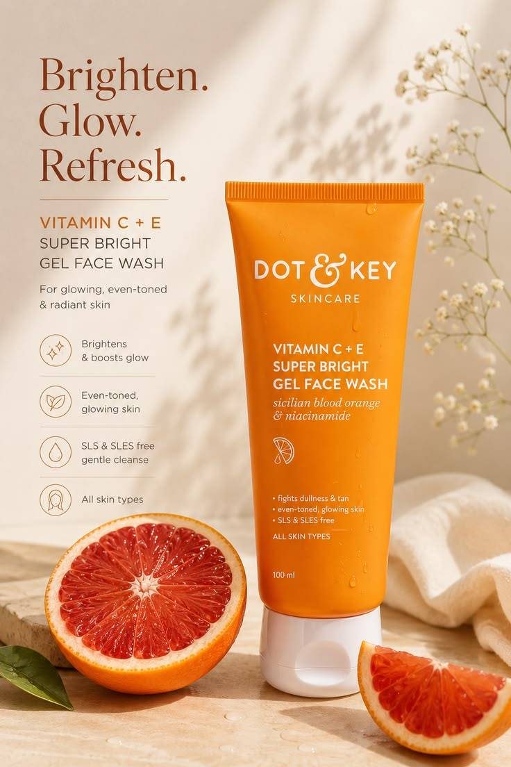 DOT & KEY Vitamin C + E Super Bright Gel Face Wash 100ml product image