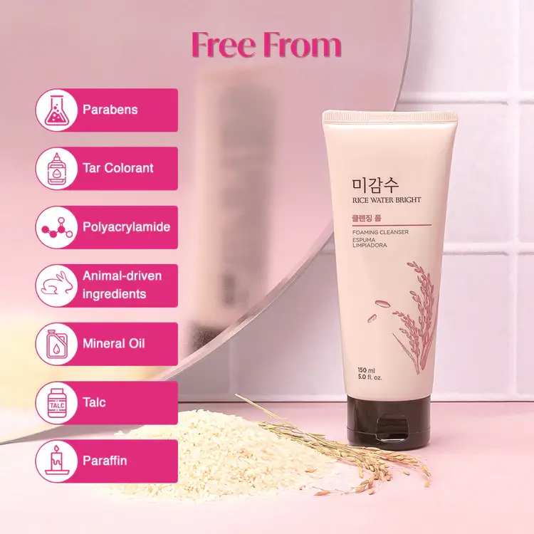 The Face Shop Rice Water Bright Foaming Cleanser 150ml & THE FACE SHOP The Therapy Vegan Blending Serum 20ml product image