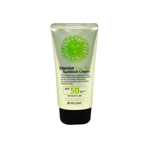 3W Clinic Intensive Green Tea Sunblock Cream SPF 50+PA+++ product image