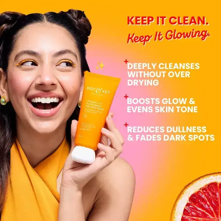 DOT & KEY Vitamin C + E Super Bright Gel Face Wash 100ml & Mary&May Tranexamic Acid+Glutathion Eye Cream 12g product image