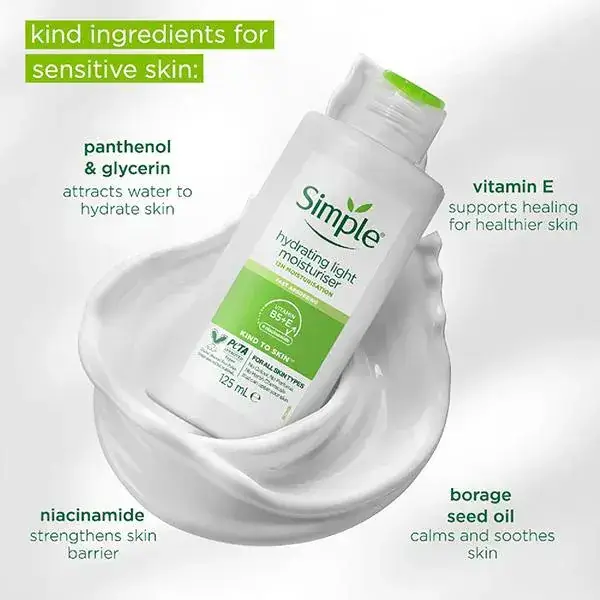 Simple Kind to Skin Hydrating Light Moisturiser 125 gm Buy And Get La Famme Nailpolish product image