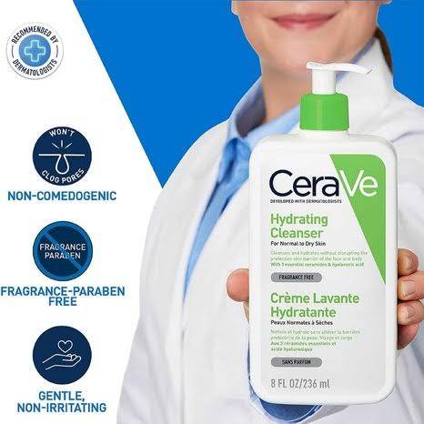 Cerave Hydrating Cleanser For Normal To Dry Skin 236ml product image