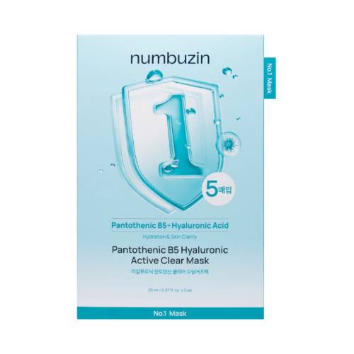 Numbuzin No.1 Pantothenic B5 Hyaluronic Active Clear Mask - 5 Pieces