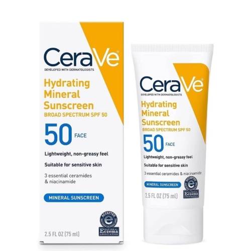 Cerave Hydrating Mineral Sunscreen SPF 50 Face  75 ml